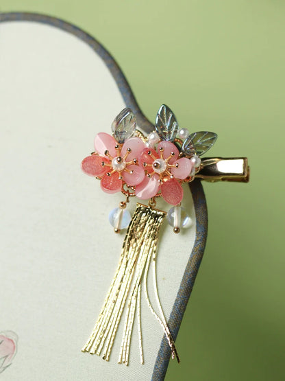 Hair Clip: Orange Blossoms