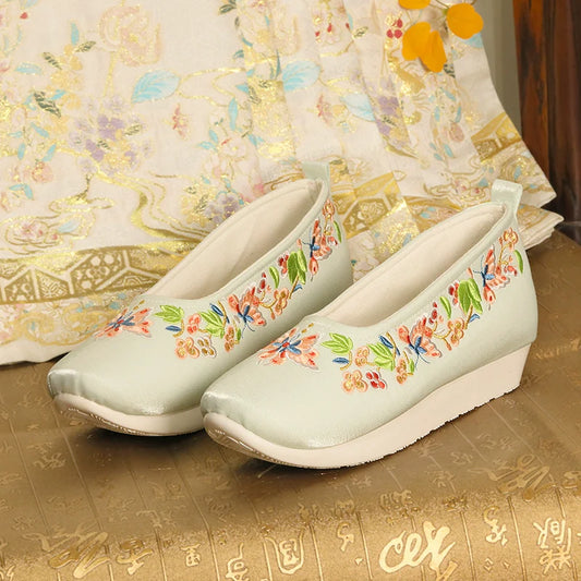 Deep Rose - Traditional Satin Shoes for Hanfu