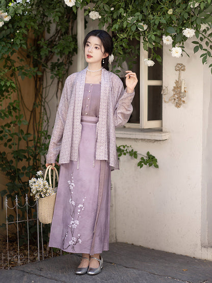 Yanluo 紫烟罗 - Song Dynasty New Chinese Style Outfit (Preorder)