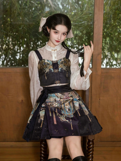 Ming Dynasty Modern Hanfu and Mamianqun, Flower Night Banquet 花朝夜宴