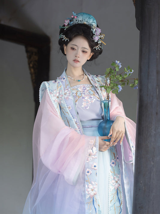 Yuyin 余音 - Song Dynasty Style Qiyao Ruqun Hanfu (Preorder)