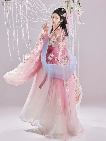 Huayan 花颜 - Tang Dynasty Style Hanfu Dress Heziqun