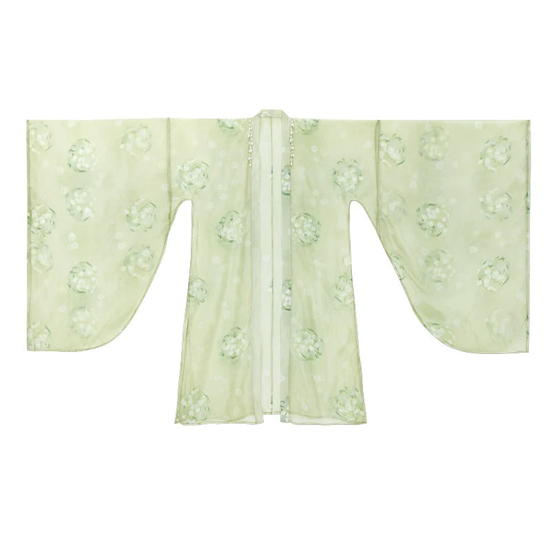 Lily of the Valley 铃兰扇面 - Tang Dynasty Style Hanfu Dress Heziqun