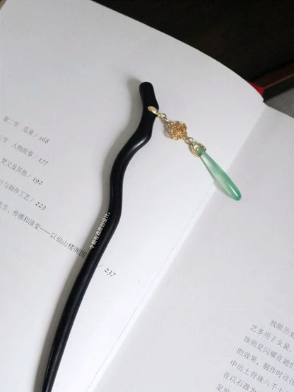 Ebony Hair Stick: Lake Water