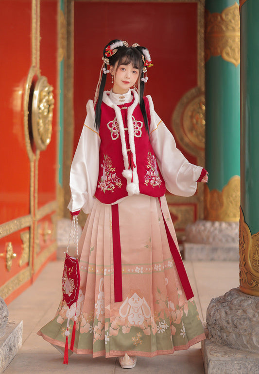 Fortune Rabbit 瑞兔 - Bijia & Mamianqun Ming Dynasty Hanfu Set