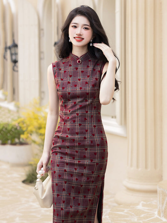 Juliet - Sleeveless Midi Retro Style Cheongsam