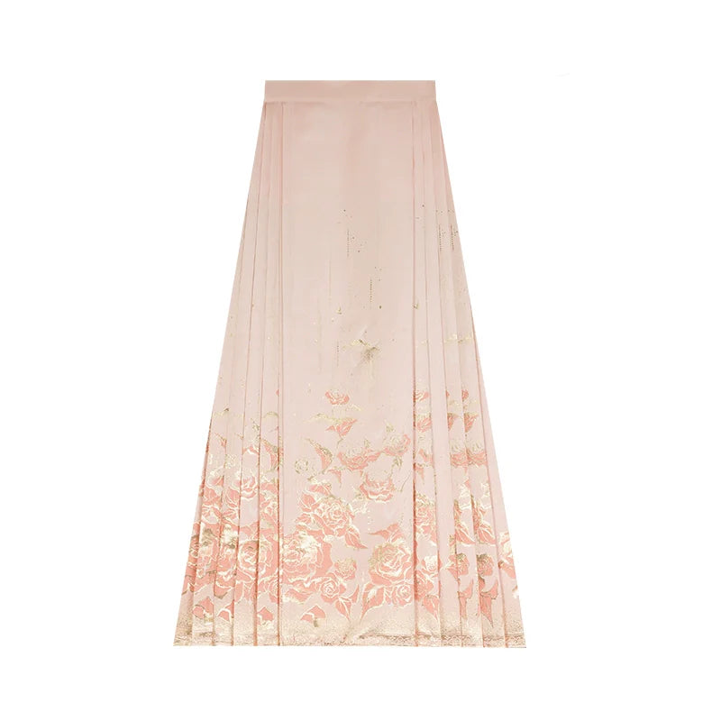 Ming Dynasty Modern Hanfu, Mamianqun, Gilded Rose 玫瑰 (Preorder)