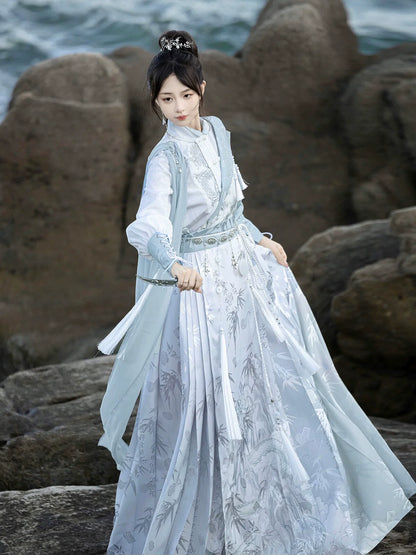 Ming Dynasty Modern Hanfu, New Chinese Style, Mamianqun, Lingyun 凌云