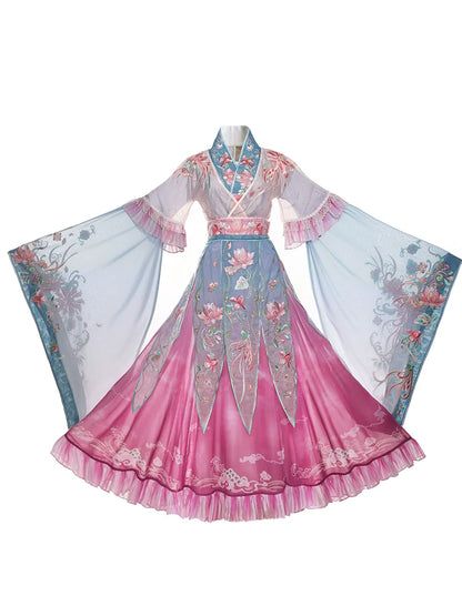 Luo Shenfu 洛神赋 - Wei Jin Goddess Style Qiyao Ruqun Mythology Costume (Preorder)