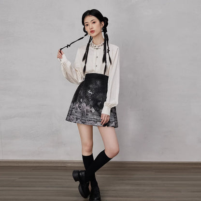 Ming Dynasty Modern Hanfu, Mamianqun, Penglai Immortal 蓬莱仙 (Preorder)