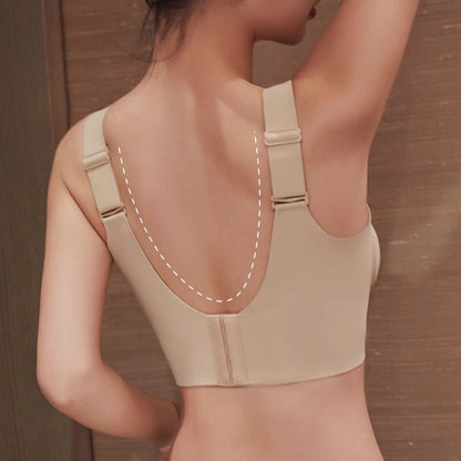 Women V Neck Full Coverage Jelly Gel Supportive Wireless Bra