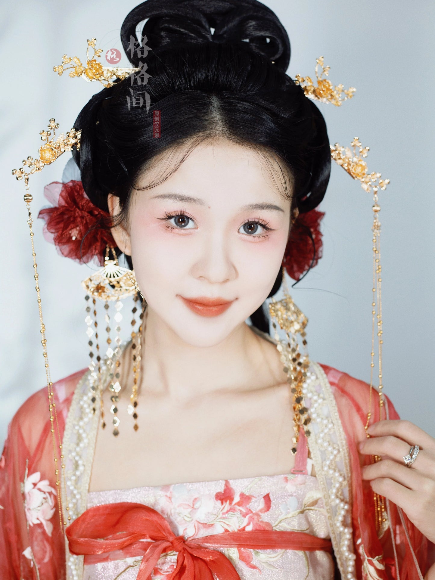 Hair Clips: Crimson Rose
