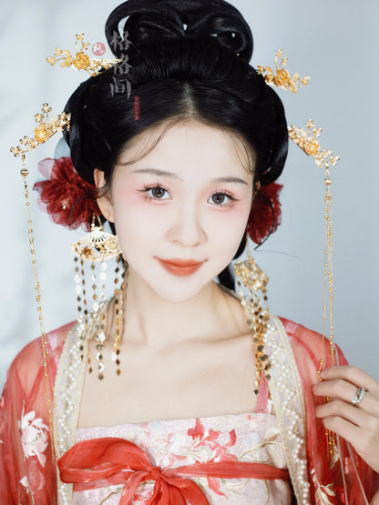 Hair Clips: Crimson Rose