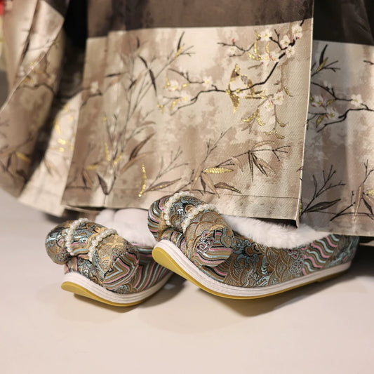 Stella - Embroidered Chinese Hanfu Bow Shoes