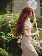 Enchanted Rose Garden Lace-Up Dress