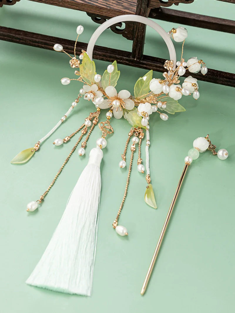 Back Hair Pin: Lily of the Valley