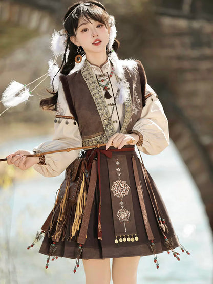 Ming Dynasty Modern Hanfu, Mamianqun, Miyan 弥烟
