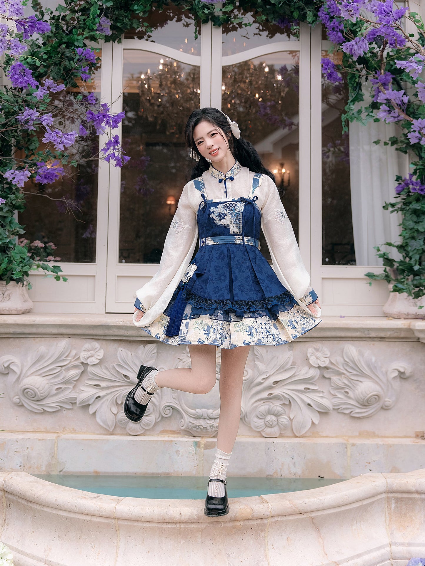 Bogu Baa Baa 博古咩咩 - Eclectic New Chinese Style Overskirt Hanfu Set (Preorder)