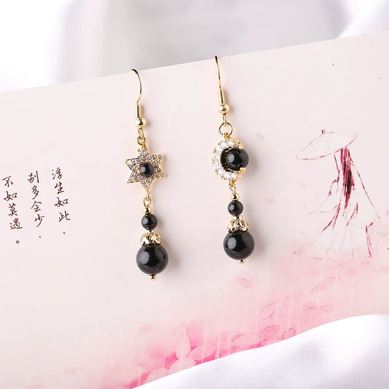 Sun and Moon Chinese Style Earrings