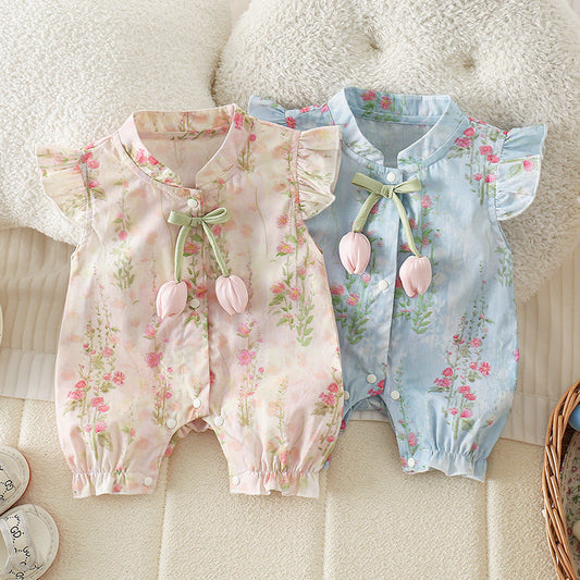 Tulip - Cheongsam Style Baby Onesies for Girls