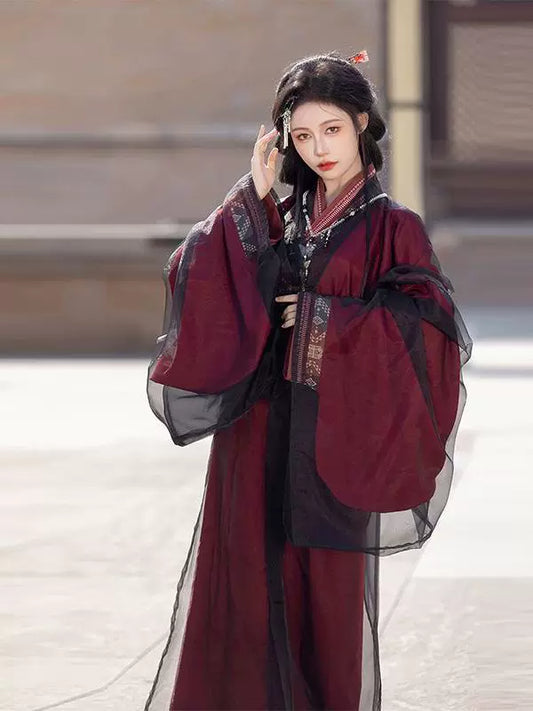 Cinnabar - Warring States and Han Dynasty Straight Hem Robe