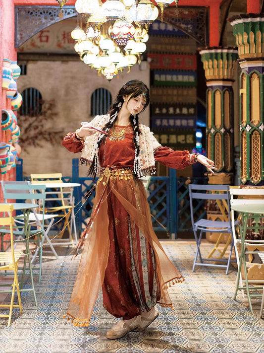 Dunhuang Style Modern Hanfu, New Chinese Style, Sunset 日落