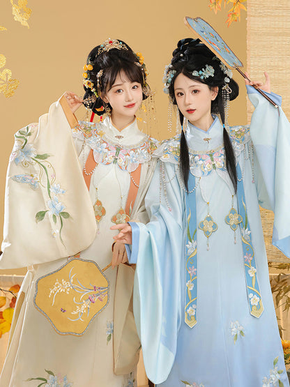 Luzhou 庐州 - Cloud Collar & Mamianqun Ming Dynasty Hanfu Set