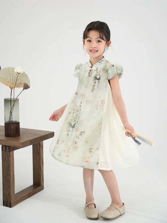 Clover - New Chinese Style Cheongsam for Girls