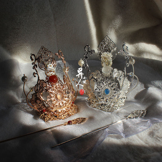 Red Cliff - Unisex Hanfu Hair Crown