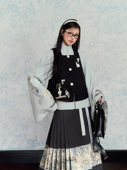 Ming Dynasty Modern Hanfu, Mamianqun, Bogu Cat 博古猫猫 (Preorder)