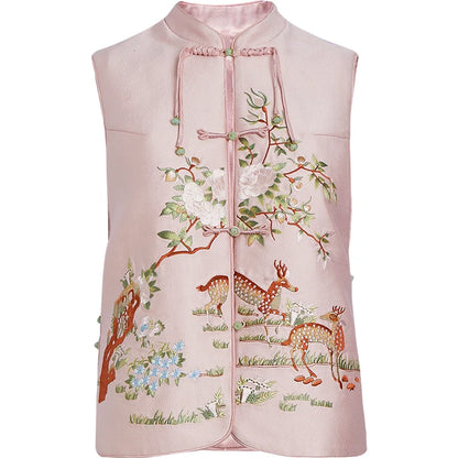 Spring Paper - New Chinese Style Jacquard Women Vest