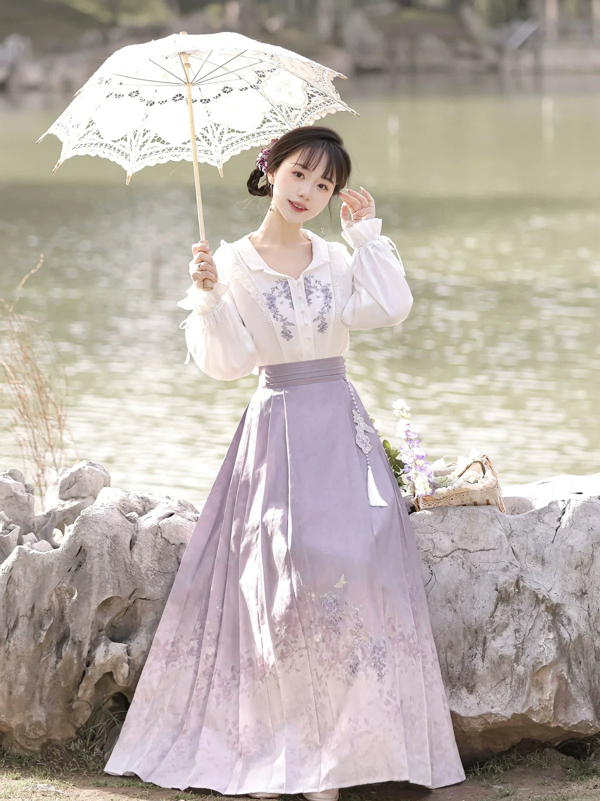 Lavender - New Chinese Style Romantic Outfit