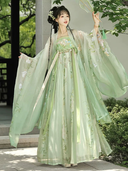 Chunzhu 春竹 - Tang Dynasty Style Hanfu Dress Heziqun