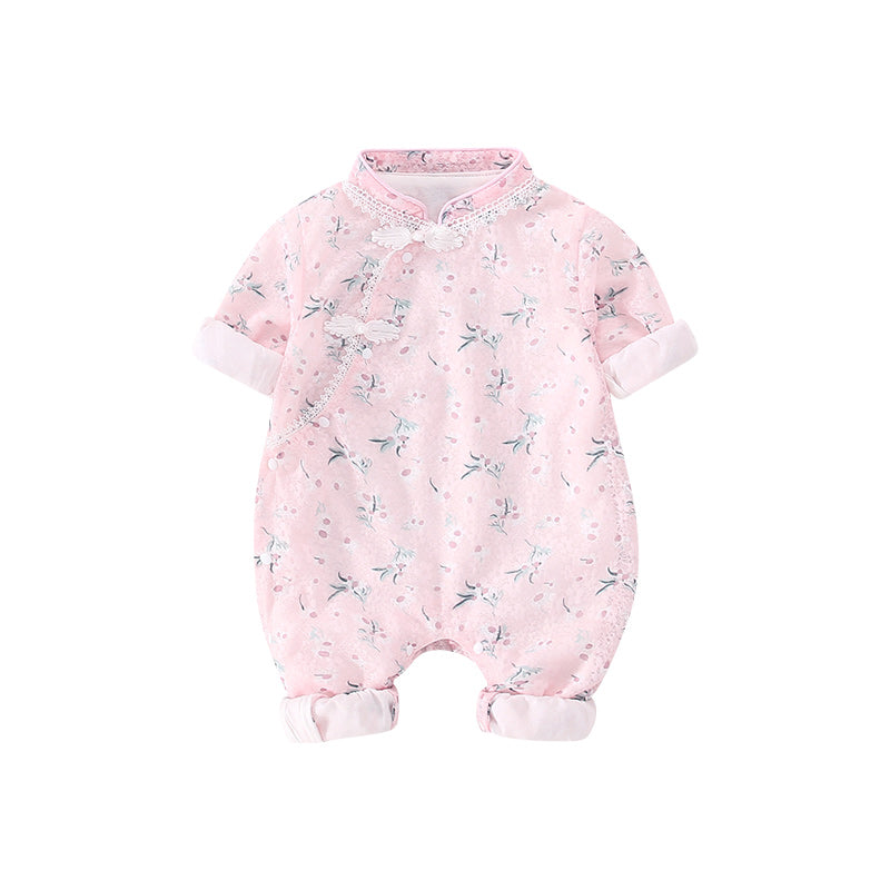 Soft Girl - Cheongsam Style Baby Onesies for Girls