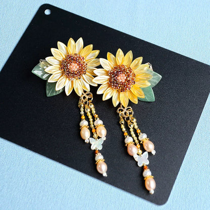 Hair Clips: Sunflower
