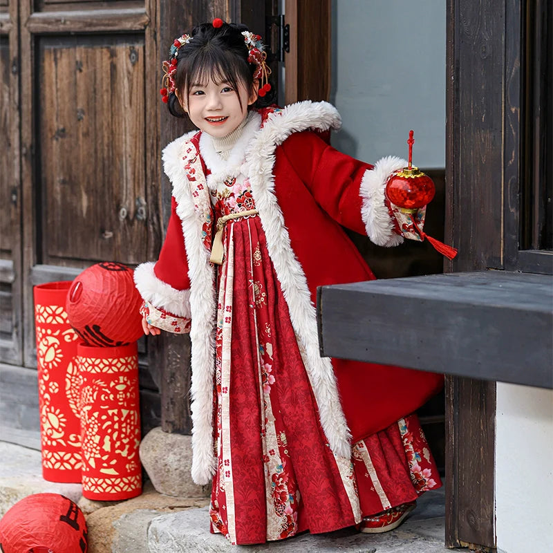 Queenie - Winter New Year Hanfu Dress, Princess Costume for Girls