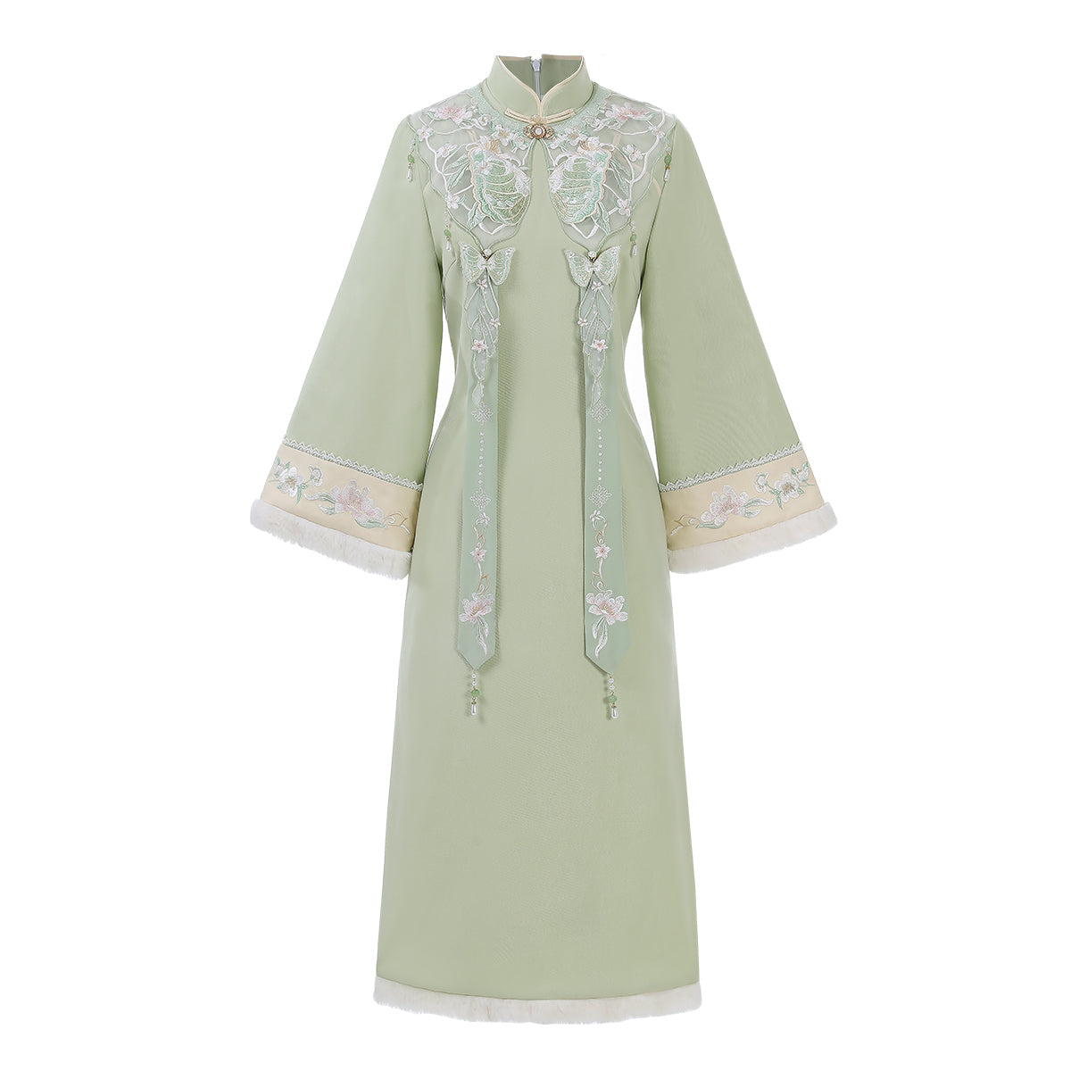 Frost Butterfly 拒霜蝶 - New Chinese Style Modern Cheongsam Dress