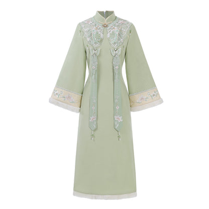 Frost Butterfly 拒霜蝶 - New Chinese Style Modern Cheongsam Dress