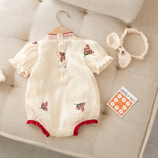 Bernice - Cheongsam Style Baby Onesies for Girls