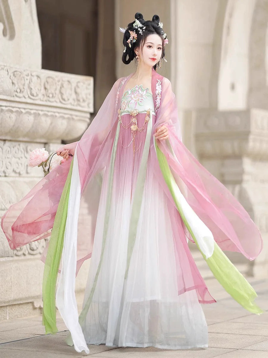 Midsummer 仲夏 - Tang Dynasty Style Hanfu Dress Heziqun