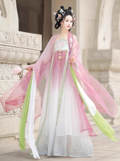 Midsummer 仲夏 - Tang Dynasty Style Hanfu Dress Heziqun