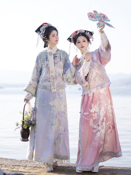 Hazy Moon 胧月 - Qing Dynasty Manchu Traditional Costume (Preorder)
