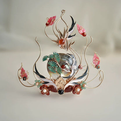 Hanfu Hair Accessories Set: Crane Shadow