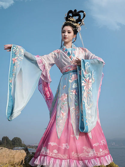 Luo Shenfu 洛神赋 - Wei Jin Goddess Style Qiyao Ruqun Mythology Costume (Preorder)