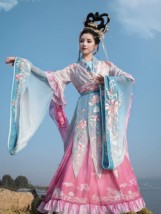 Luo Shenfu 洛神赋 - Wei Jin Goddess Style Qiyao Ruqun Mythology Costume (Preorder)