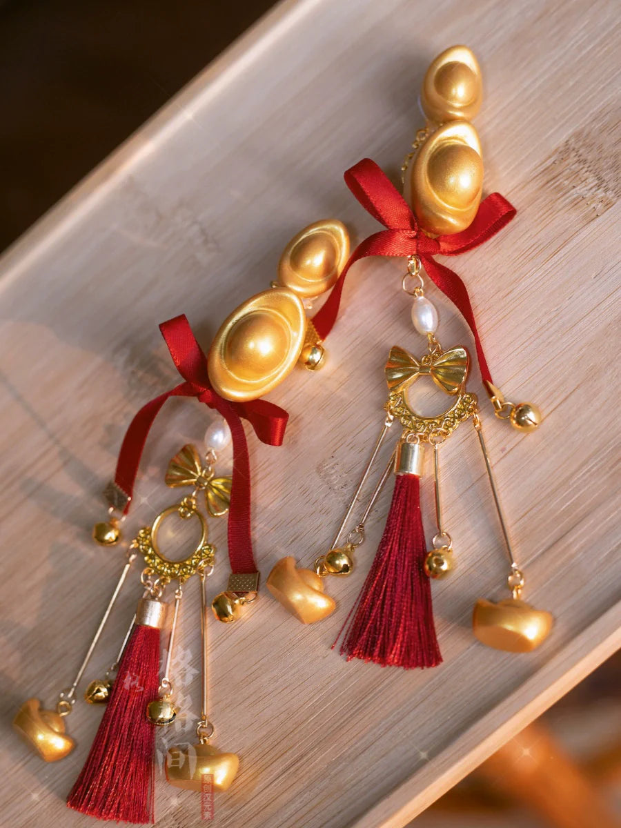Chinese New Year Hanfu Hair Accessories: Little God of Wealth