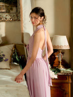 Lilac Rose Cascade Chiffon Dress