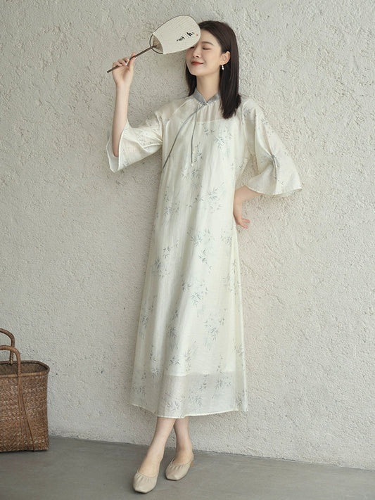 Ink Bamboo - New Chinese Style Summer Cheongsam (Preorder)