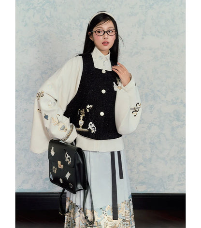 Ming Dynasty Modern Hanfu, Mamianqun, Bogu Cat 博古猫猫 (Preorder)