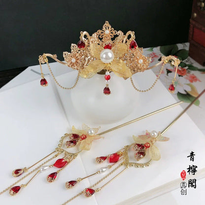 Hanfu Hair Accessories Set: Linyu